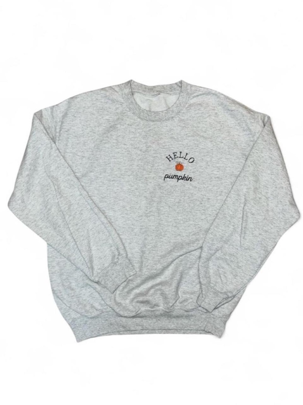 Hello Pumpkin Grey Crewneck Sweatshirt